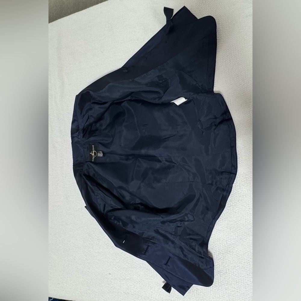 JS Collection Sz 8 Navy Blue Metallic Short Blazer - Picture 7 of 14